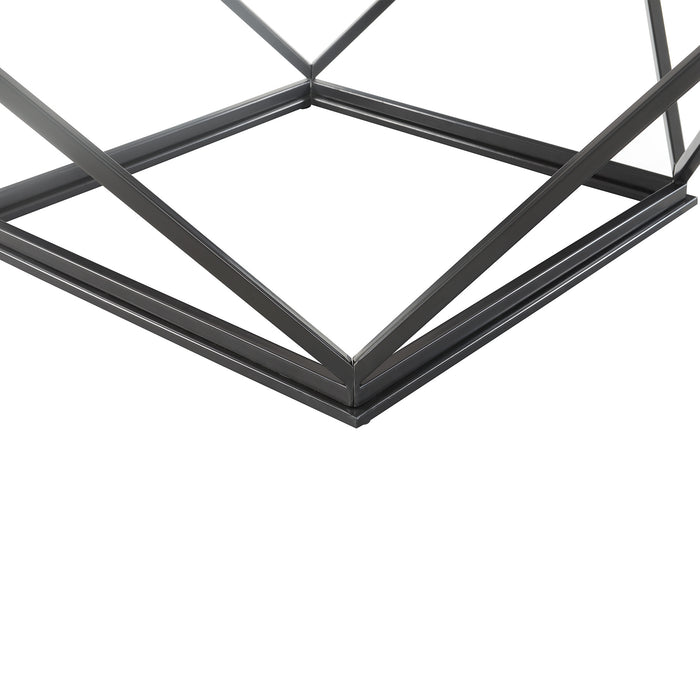 Riko Coffee Table W/ Metal Leg - Venta Furnishings (San Antonio,TX)