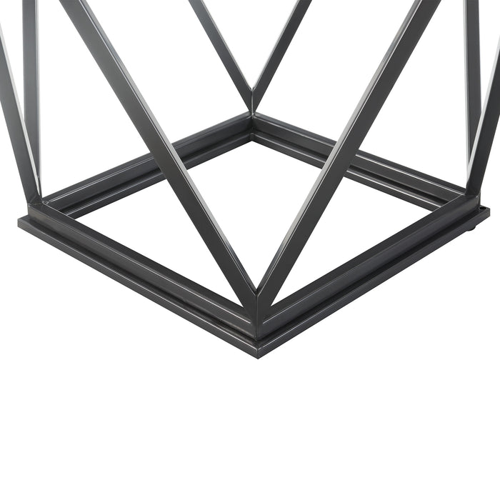 Riko End Table W/ Metal Leg - Venta Furnishings (San Antonio,TX)