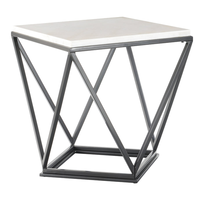 Riko End Table W/ Metal Leg - Venta Furnishings (San Antonio,TX)