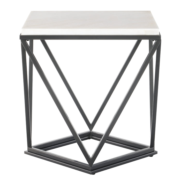 Riko End Table W/ Metal Leg - Venta Furnishings (San Antonio,TX)