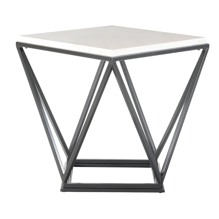 Riko End Table W/ Metal Leg - Venta Furnishings (San Antonio,TX)