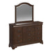Cameron Cherry Dresser & Mirror Set - Venta Furnishings (San Antonio,TX)