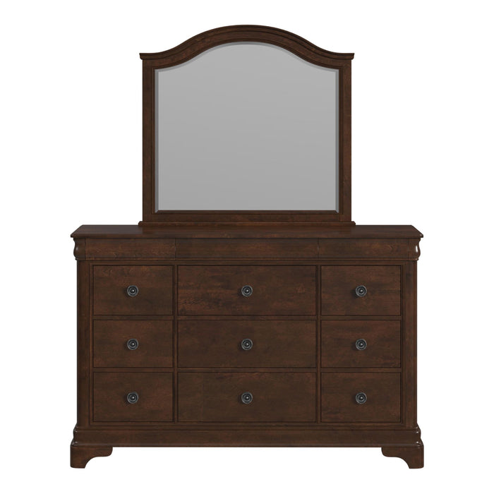 Cameron Cherry Dresser & Mirror Set - Venta Furnishings (San Antonio,TX)
