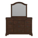 Cameron Cherry Dresser & Mirror Set - Venta Furnishings (San Antonio,TX)