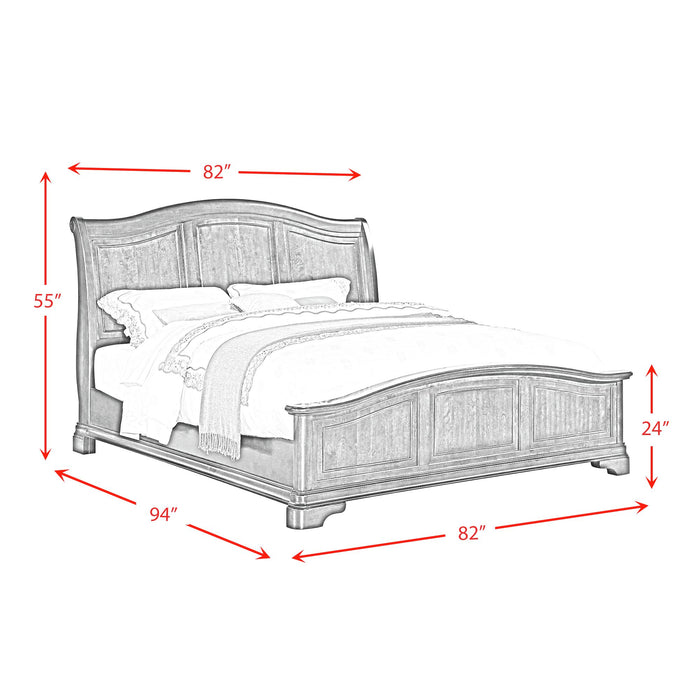 Cameron Cherry Panel Bed - Venta Furnishings (San Antonio,TX)
