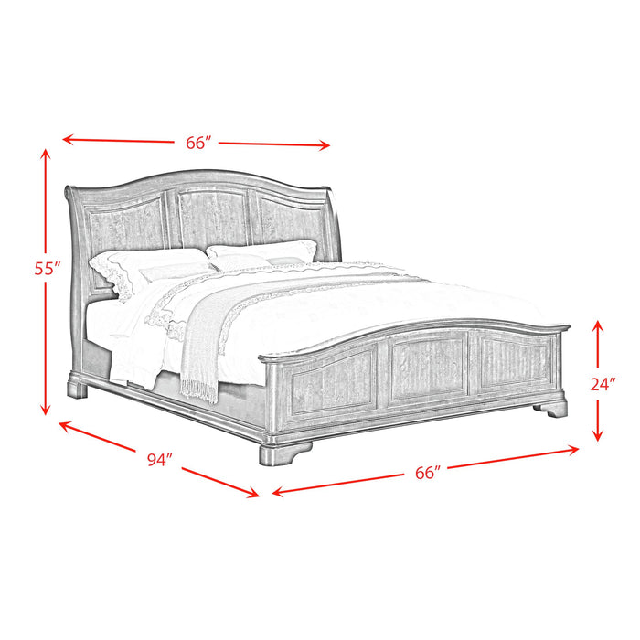Cameron Cherry Panel Bed - Venta Furnishings (San Antonio,TX)