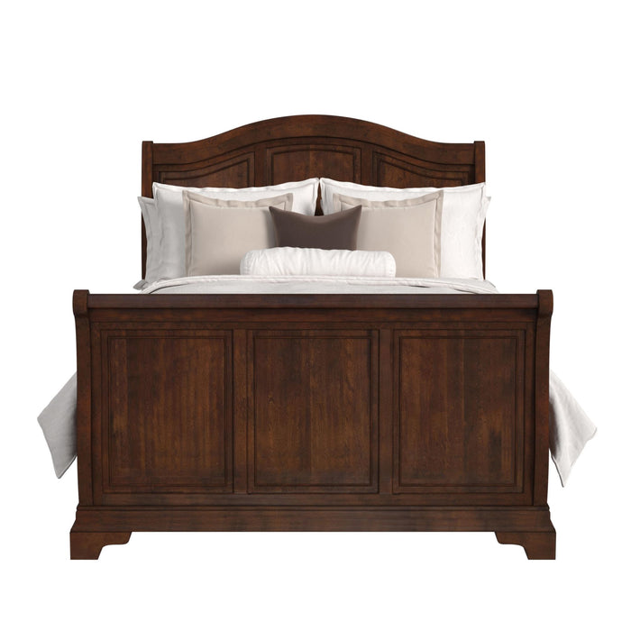 Cameron Cherry Sleigh Bed - Venta Furnishings (San Antonio,TX)