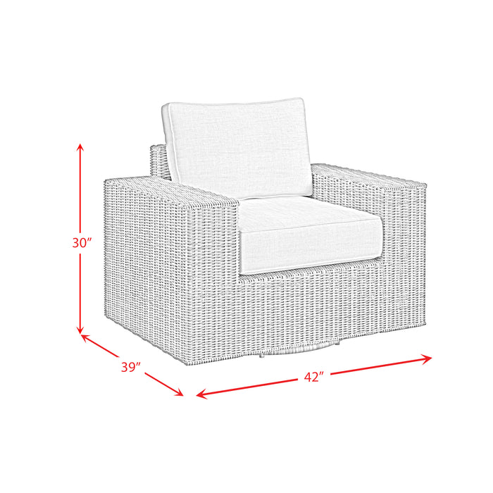 Carmona 6PC Conversion Set in Natural and Olefin Beige with Ottoman