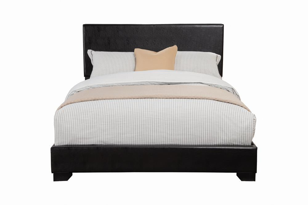 Conner Queen Upholstered Panel Bed Black - Venta Furnishings (San Antonio,TX)