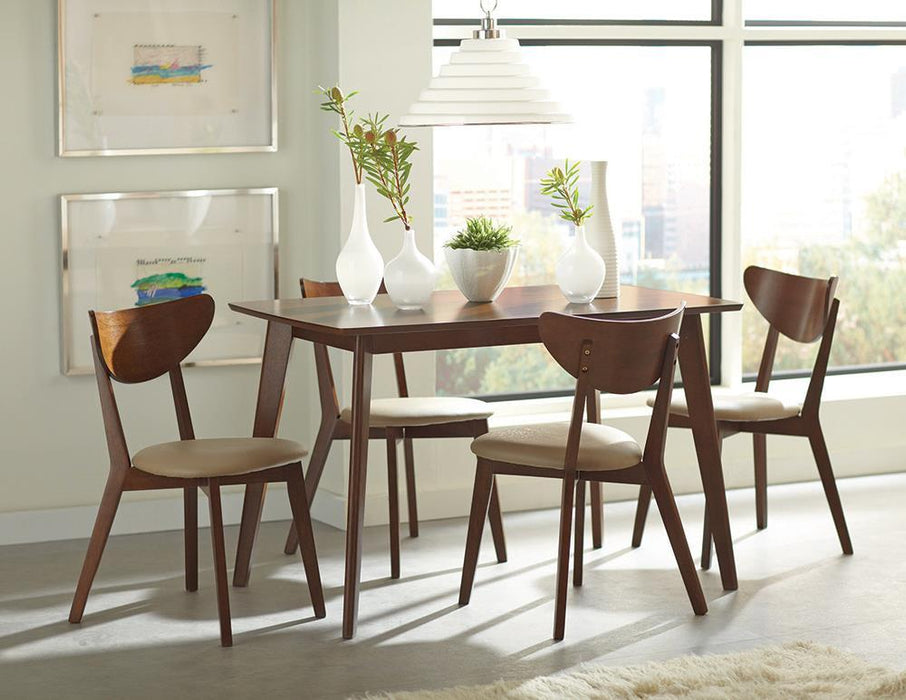 Kersey Dining Table with Angled Legs Chestnut - Venta Furnishings (San Antonio,TX)