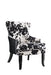 Trea Cowhide Print Accent Chair Black and White - Venta Furnishings (San Antonio,TX)