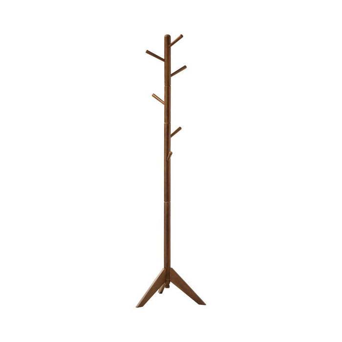 Devlin Coat Rack with 6 Hooks Walnut - Venta Furnishings (San Antonio,TX)