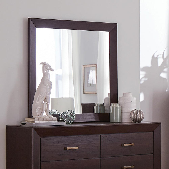 Kauffman Rectangular Dresser Mirror Dark Cocoa - Venta Furnishings (San Antonio,TX)