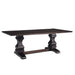Parkins Double Pedestals Dining Table Rustic Espresso - Venta Furnishings (San Antonio,TX)