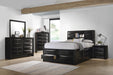 Briana California King Platform Storage Bed Black - Venta Furnishings (San Antonio,TX)
