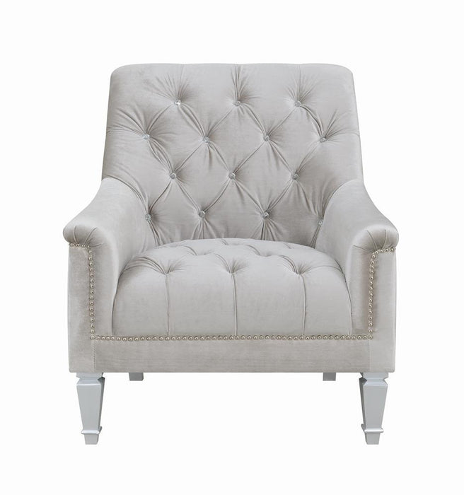 Avonlea Sloped Arm Tufted Chair Grey - Venta Furnishings (San Antonio,TX)