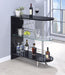 Adolfo 3-tier Bar Table Glossy Black and Clear - Venta Furnishings (San Antonio,TX)