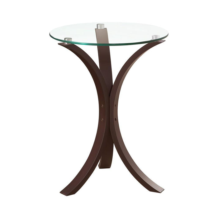 Edgar Round Accent Table Cappuccino