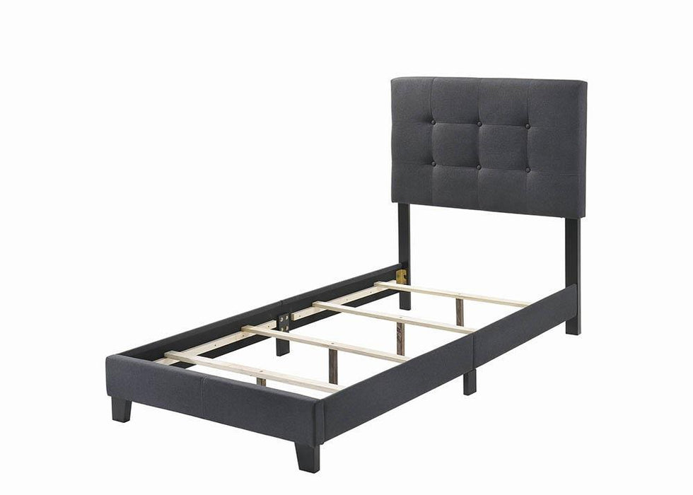 Mapes Tufted Upholstered Twin Bed Charcoal - Venta Furnishings (San Antonio,TX)