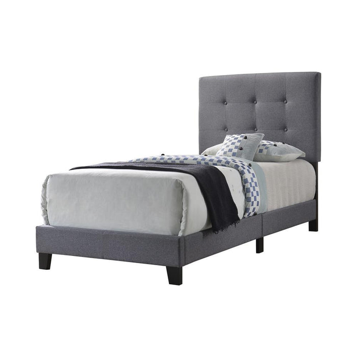 Mapes Tufted Upholstered Twin Bed Grey - Venta Furnishings (San Antonio,TX)