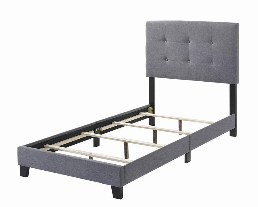 Mapes Tufted Upholstered Twin Bed Grey - Venta Furnishings (San Antonio,TX)