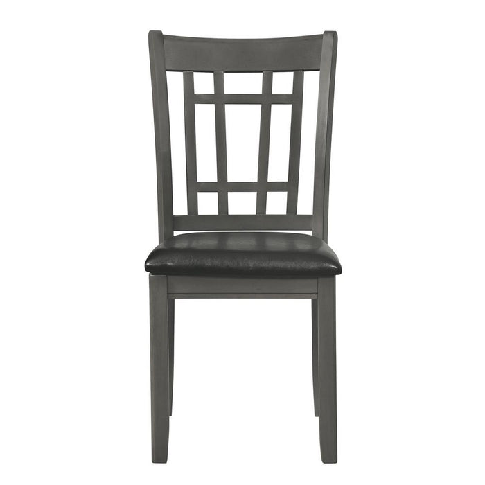 Lavon Padded Dining Side Chairs Medium Grey and Black (Set of 2) - Venta Furnishings (San Antonio,TX)