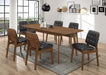 Redbridge Tufted Back Side Chairs Natural Walnut and Black (Set of 2) - Venta Furnishings (San Antonio,TX)
