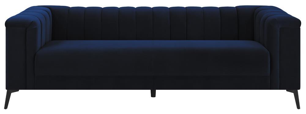 Chalet Tuxedo Arm Sofa Blue - Venta Furnishings (San Antonio,TX)