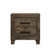 Woodmont 2-drawer Nightstand Rustic Golden Brown - Venta Furnishings (San Antonio,TX)