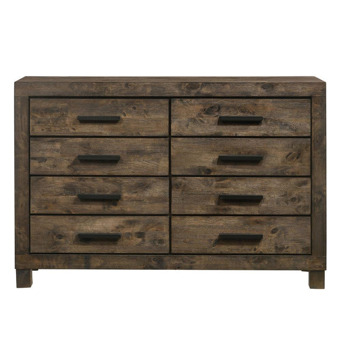 Woodmont 8-drawer Dresser Rustic Golden Brown - Venta Furnishings (San Antonio,TX)