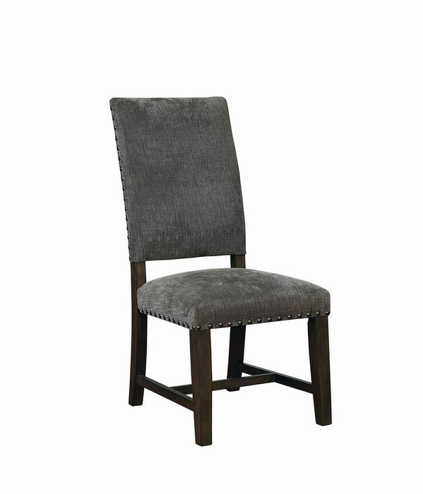 Twain Upholstered Side Chairs Warm Grey (Set of 2) - Venta Furnishings (San Antonio,TX)
