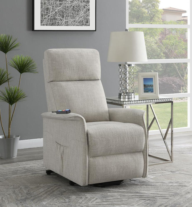 Herrera Power Lift Recliner with Wired Remote Beige - Venta Furnishings (San Antonio,TX)