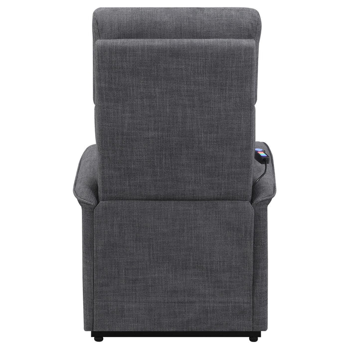 Herrera Power Lift Recliner with Wired Remote Charcoal - Venta Furnishings (San Antonio,TX)