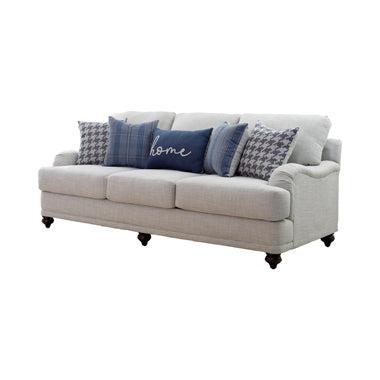 Glenn Recessed Arms Sofa Light Grey - Venta Furnishings (San Antonio,TX)