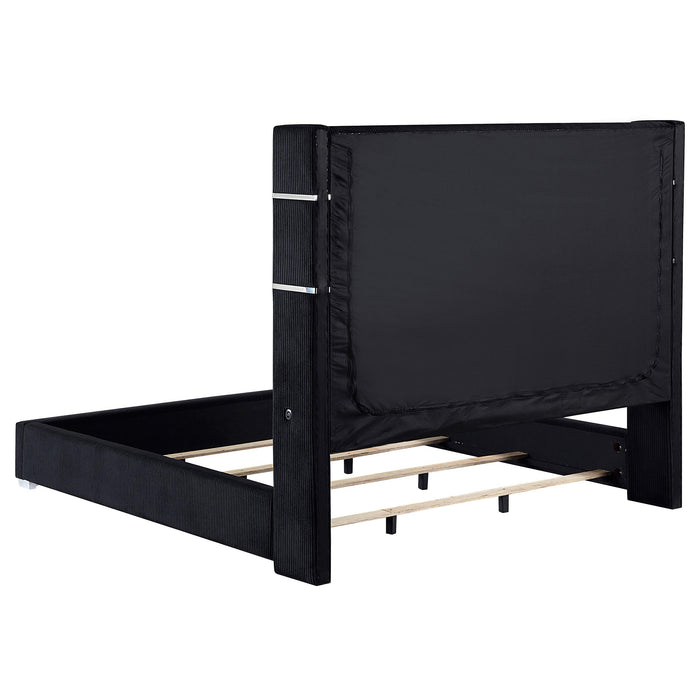 Tisdall Wingback Bed with Flame Visualizer