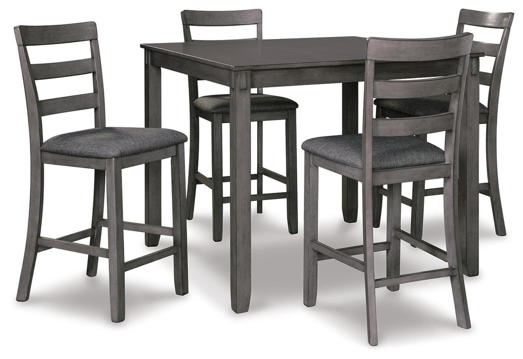 Bridson Counter Height Dining Table and Bar Stools (Set of 5) - Venta Furnishings (San Antonio,TX)