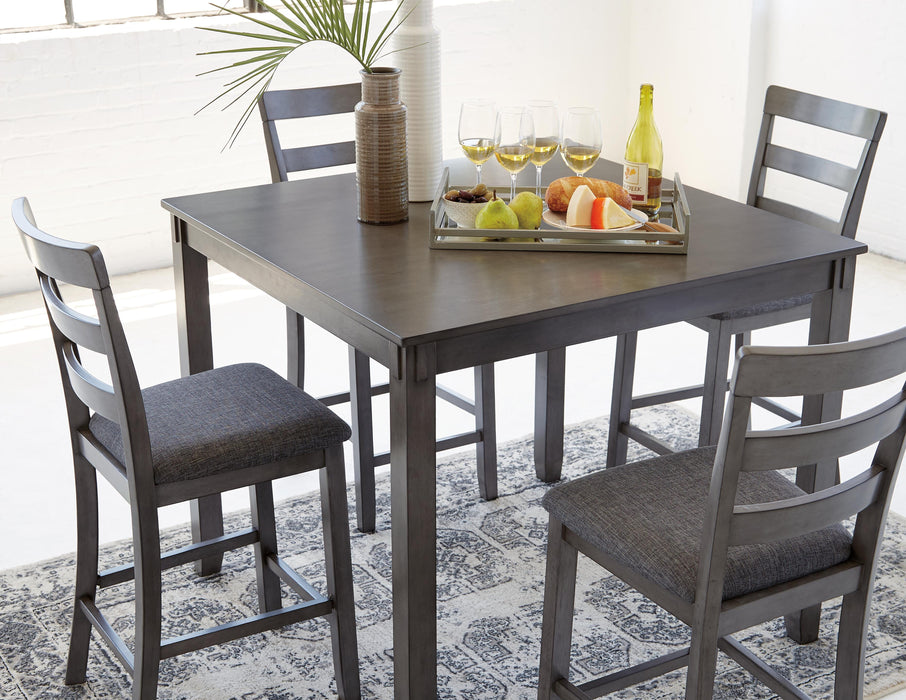 Bridson Counter Height Dining Table and Bar Stools (Set of 5) - Venta Furnishings (San Antonio,TX)