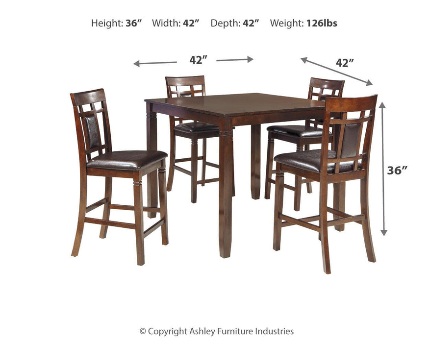 Bennox Counter Height Dining Table and Bar Stools (Set of 5) - Venta Furnishings (San Antonio,TX)
