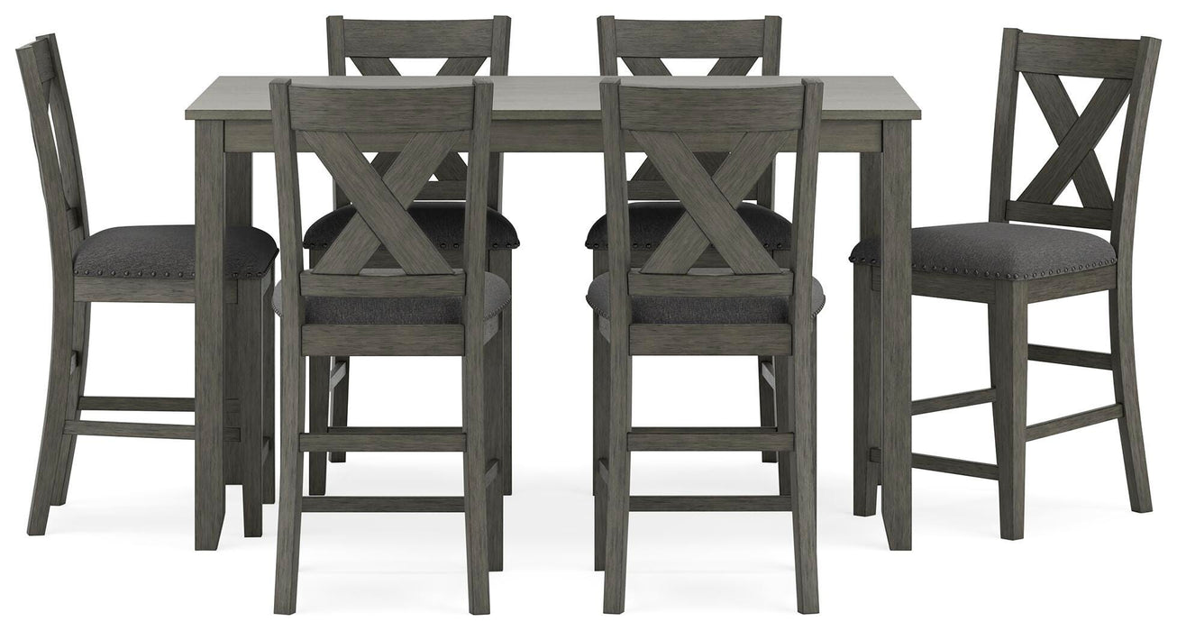 Caitbrook Counter Height Dining Table and Bar Stools (Set of 7) - Venta Furnishings (San Antonio,TX)