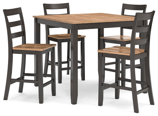 Gesthaven Counter Height Dining Table and 4 Barstools (Set of 5) - Venta Furnishings (San Antonio,TX)