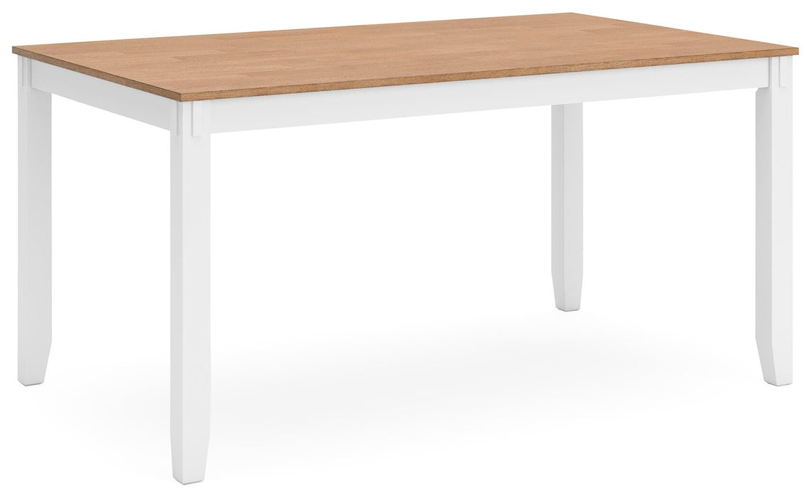 Gesthaven Dining Table with 4 Chairs and Bench (Set of 6) - Venta Furnishings (San Antonio,TX)