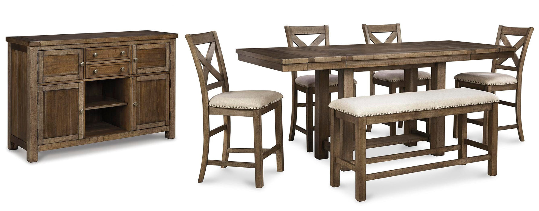 Moriville Counter Height Dining Set - Venta Furnishings (San Antonio,TX)