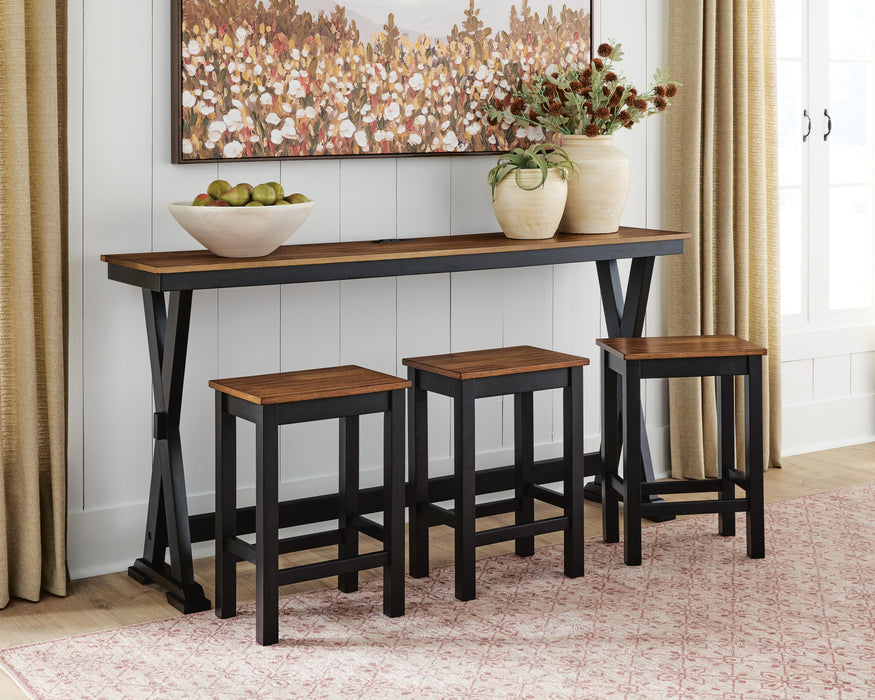 Wildenauer Counter Height Dining Table and 3 Barstools Set - Venta Furnishings (San Antonio,TX)