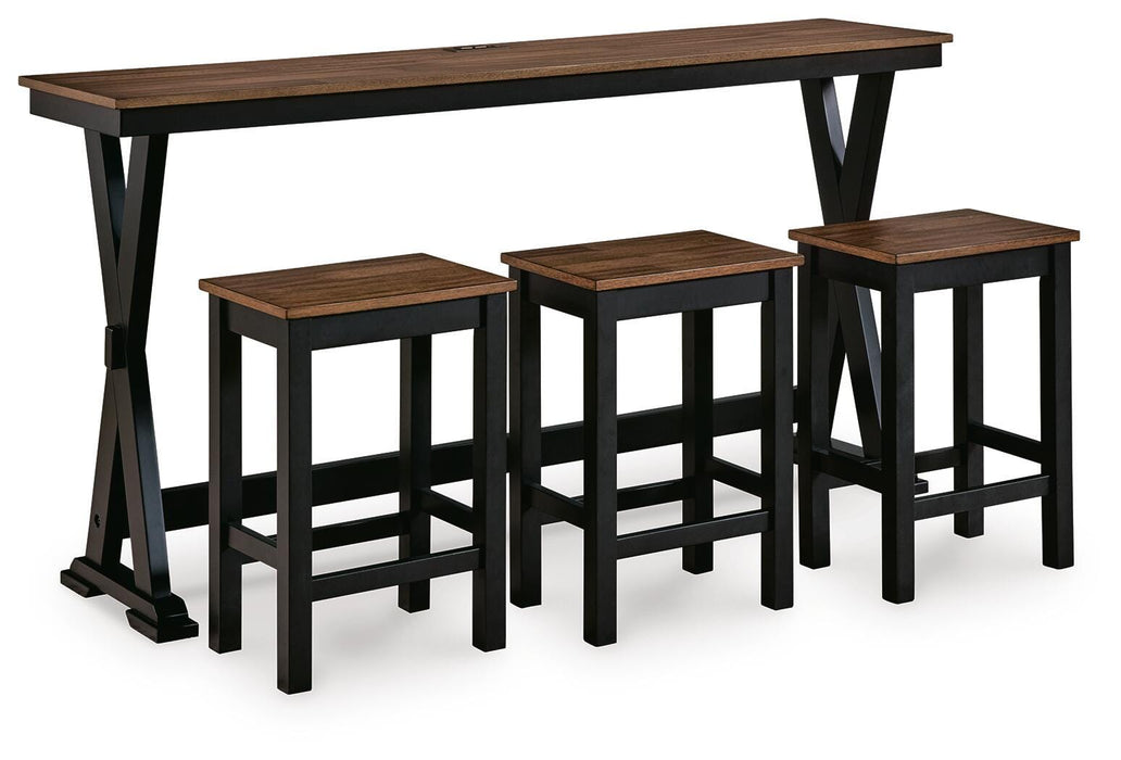 Wildenauer Counter Height Dining Table and 3 Barstools Set - Venta Furnishings (San Antonio,TX)