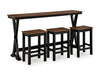 Wildenauer Counter Height Dining Table and 3 Barstools Set - Venta Furnishings (San Antonio,TX)
