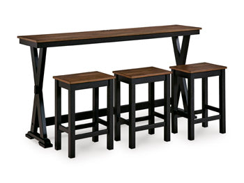 Wildenauer Counter Height Dining Table and 3 Barstools Set - Venta Furnishings (San Antonio,TX)