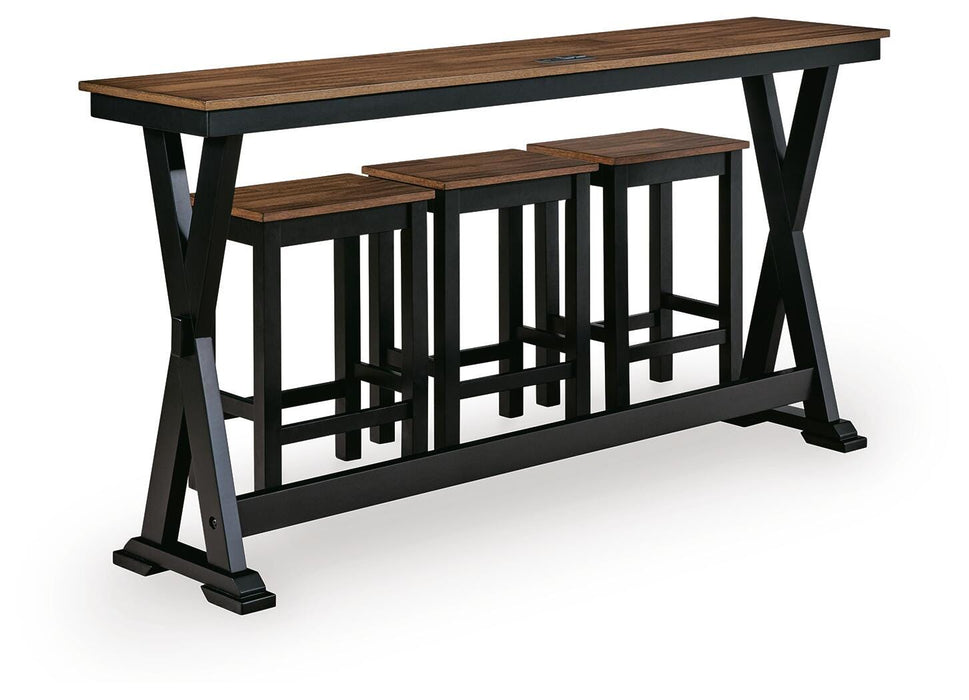 Wildenauer Counter Height Dining Table and 3 Barstools Set - Venta Furnishings (San Antonio,TX)