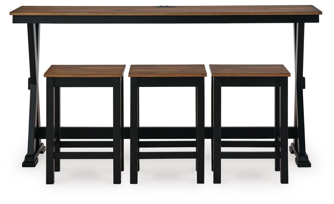 Wildenauer Counter Height Dining Table and 3 Barstools Set - Venta Furnishings (San Antonio,TX)