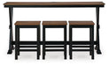 Wildenauer Counter Height Dining Table and 3 Barstools Set - Venta Furnishings (San Antonio,TX)