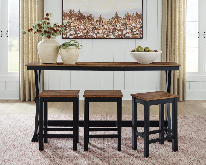 Wildenauer Counter Height Dining Table and 3 Barstools Set - Venta Furnishings (San Antonio,TX)